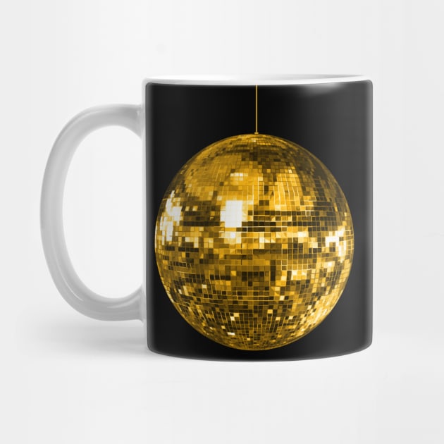 Gold Yellow Disco Ball by Art by Deborah Camp